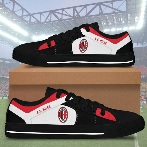 AC Milan Black White low top shoes for Fans SWIN0093