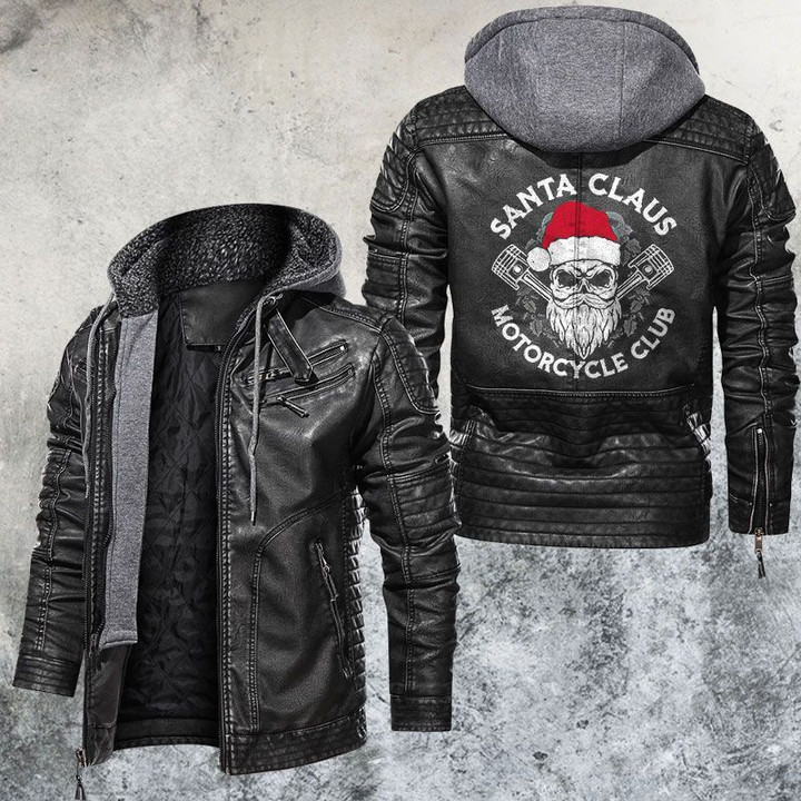 Motocycle Club Skull Leather Jacket