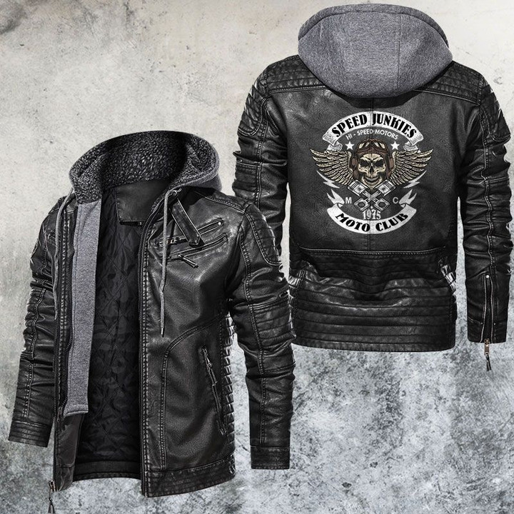 Speed Junkies Motorcycle Club Leather Jacket