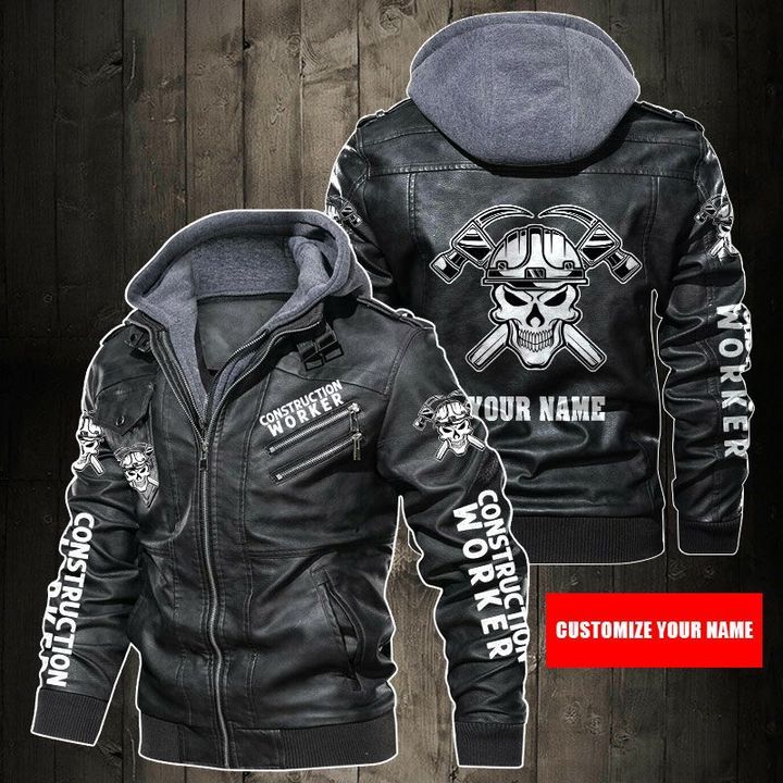 Personalized Name I Am Worker Leather Jacket