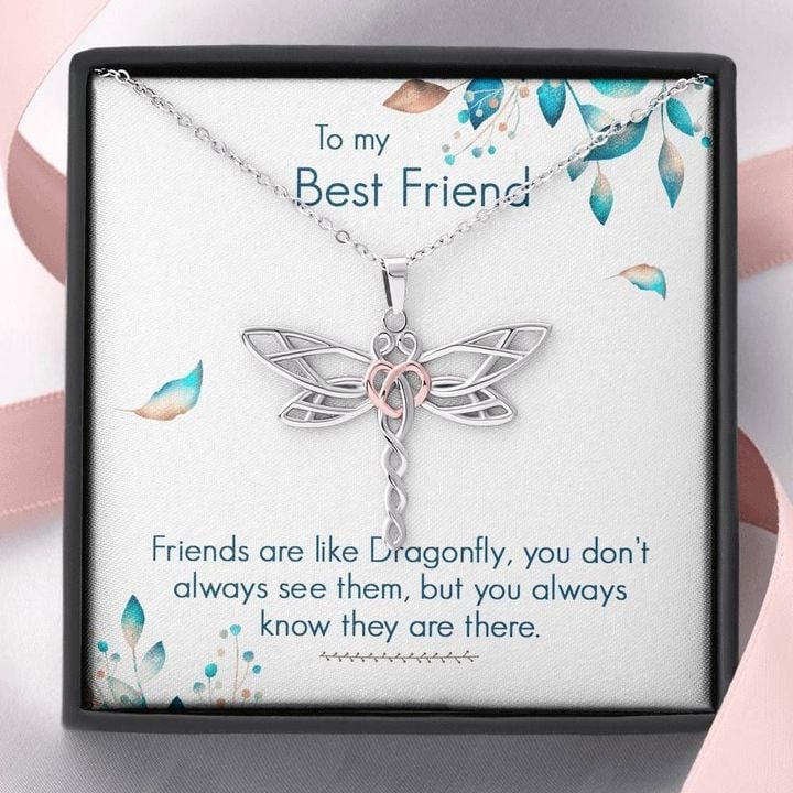 Dragonfly Necklace My Best friends are like Dragonfly