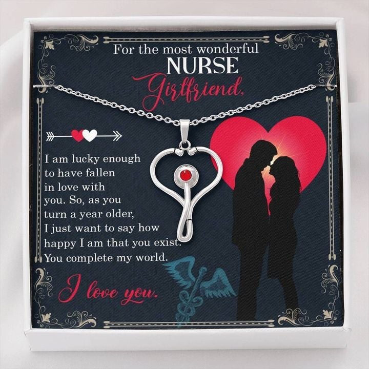 Stethoscope Necklace Nurse I'm lucky enough to have fallen in love with you