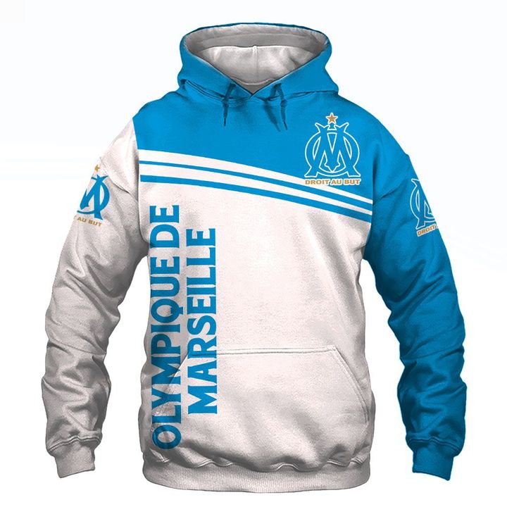 Olympique de Marseille Full Printing Hoodie, Zip Hoodie, Down Jacket, Polo, Sweatshirt, T-Shirt