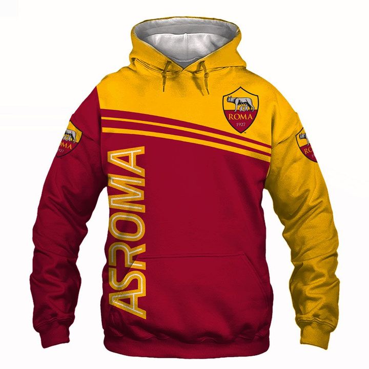 A.S. Roma Full Printing Hoodie, Zip Hoodie, Down Jacket, Polo, Sweatshirt, T-Shirt