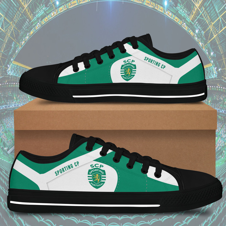Sporting CP Black White low top shoes for Fans SWIN0053