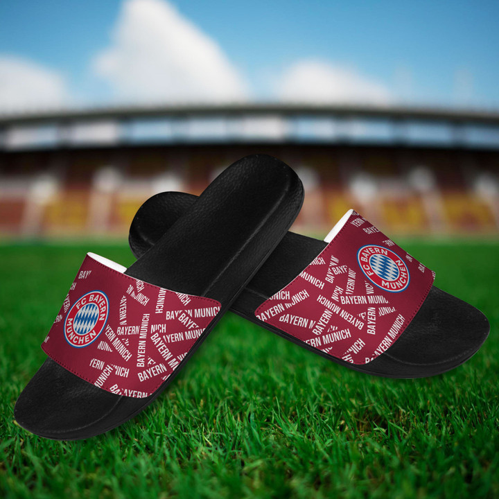 FC Bayern Munich Fans Black Slide Sandals SWIN0286