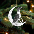 Greyhound-Sit On The Moon-Two Sided Ornament