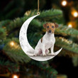 Jack Russell Terrier 2-Sit On The Moon-Two Sided Ornament