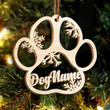 1.Personalized Dog Paw Ornament