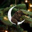 French Bulldog-Sit On The Moon-Two Sided Ornament
