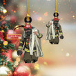 Firefighter Christmas Ornament | Custom Shaped Ornament | Custom Number New V2