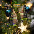 Firefighter CAPTAIN BLUE HELMET |Custom Shaped Ornament | Custom Number New