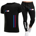 Summer Men's Sportswear Brand Set Tracksuit Running Set Casual T Shirt + Jogging Pants Quick Dry Workout Sport Suit Gym Fitness DC