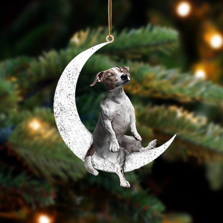 Jack Russell Terrier-Sit On The Moon-Two Sided Ornament