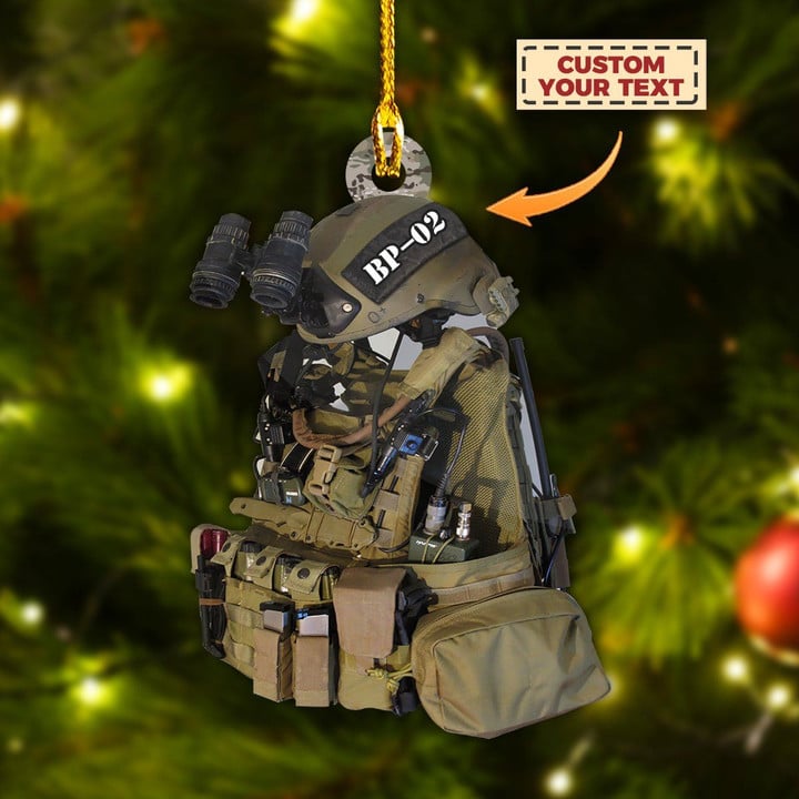 ARMY Christmas Ornament | Custom Shaped Ornament | Custom Name V3