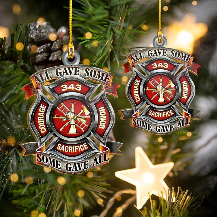 Firefighter Christmas Ornament | Custom Shaped Ornament New V4