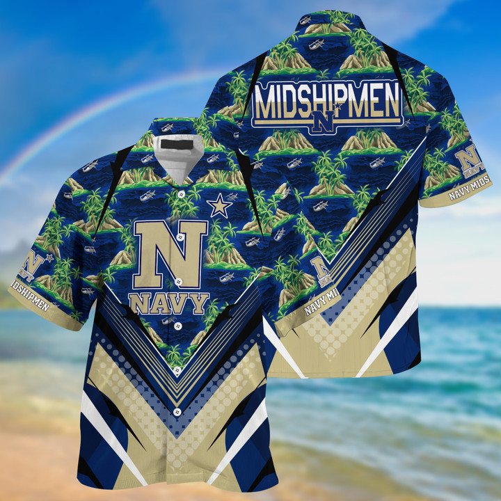 Navy Midshipmen NCAA3-Summer Hawaii Shirt And Shorts For Sports Fans This Season NA33293 -TP