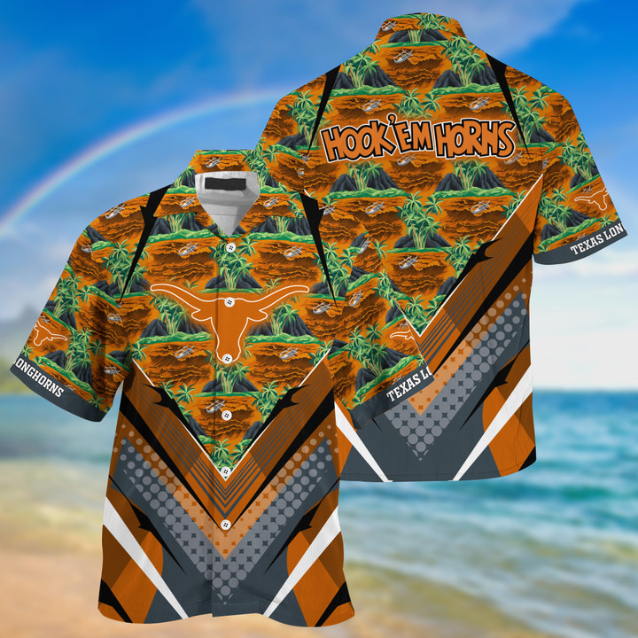 Texas Longhorns NCAA2-Summer Hawaii Shirt And Shorts For Sports Fans This Season NA33293 -TP