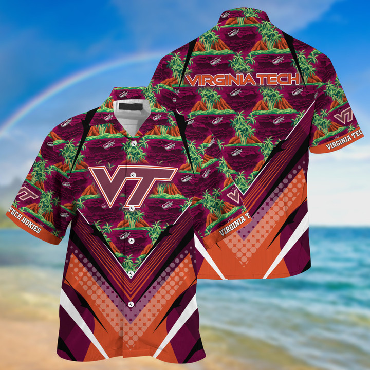 Virginia Tech Hokies NCAA1-Summer Hawaii Shirt And Shorts For Sports Fans This Season NA33293 -TP