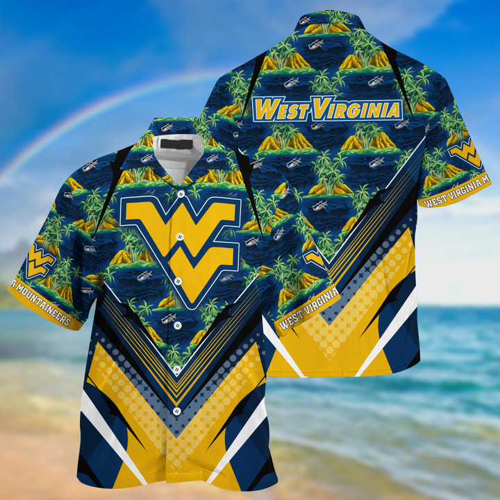 West Virginia Mountaineers NCAA2-Summer Hawaii Shirt And Shorts For Sports Fans This Season NA33293 -TP