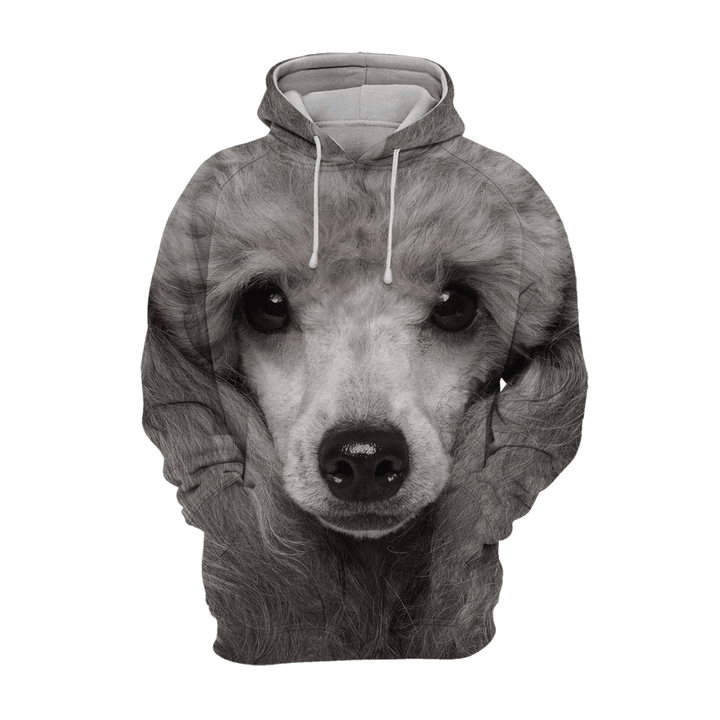 Unisex 3D Graphic Hoodies Animals Dogs Gray Toy Poodle