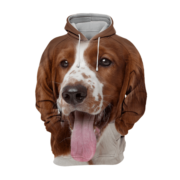 Unisex 3D Graphic Hoodies Animals Dogs Springer Spaniel Happy
