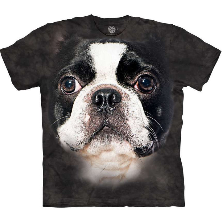 Big Eye Boston Terrier T-Shirt- Adult&Kids Unisex T-Shirt