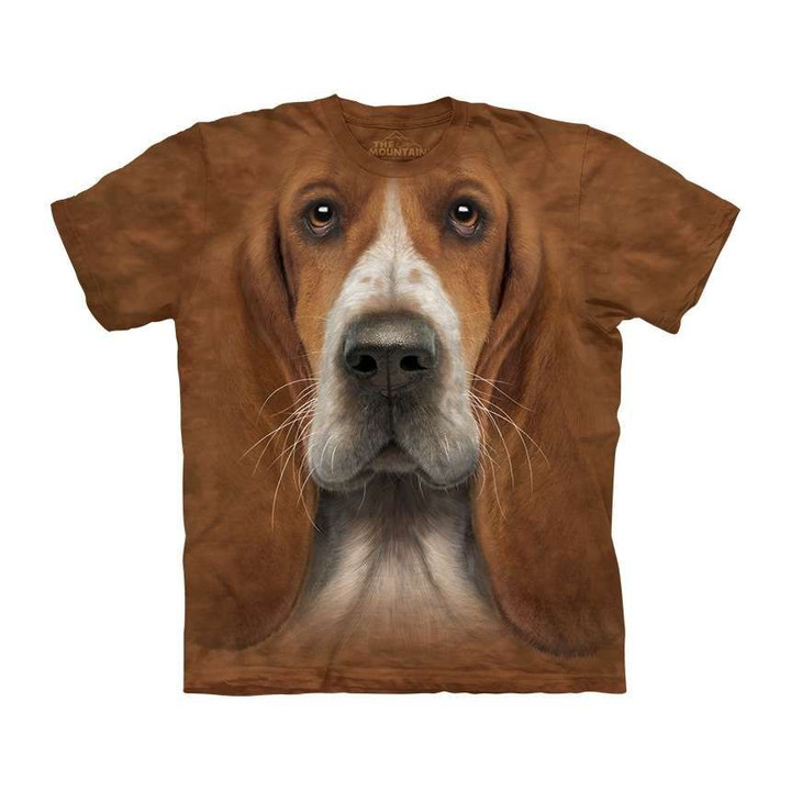Basset Hound Head T-Shirt- Adult&Kids Unisex T-Shirt