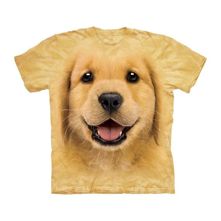 Smiling Golden Retriever Puppy T-Shirt- Adult&Kids Unisex T-Shirt
