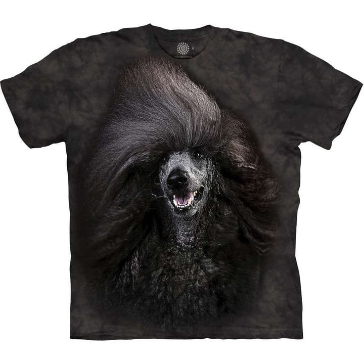 Long Hair Black Poodle T-Shirt- Adult&Kids Unisex T-Shirt