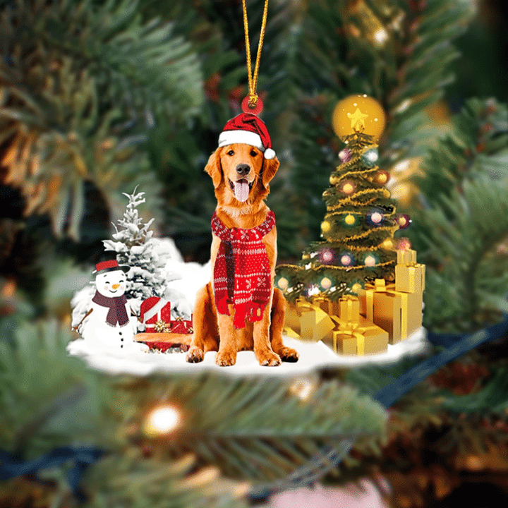 Golden Retriever Christmas Ornament