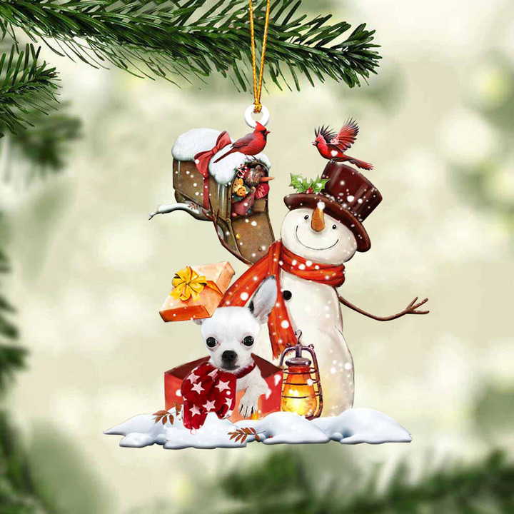 Chihuahua 2 In Mailbox Gift Christmas Ornament