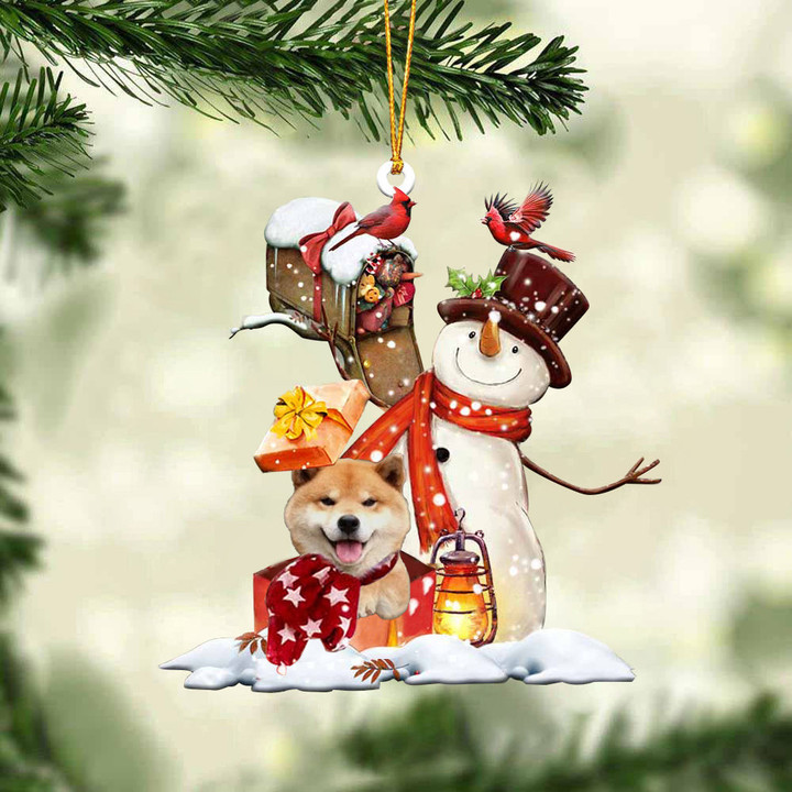Shiba Inu In Mailbox Gift Christmas Ornament