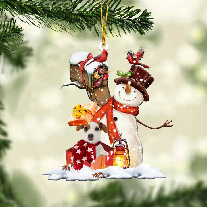 Jack Russell Terrier In Mailbox Gift Christmas Ornament