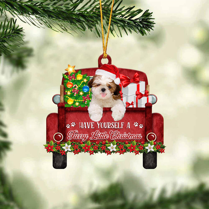 Shih Tzu01 Have Yourself A Furry Little Christmas Ornament