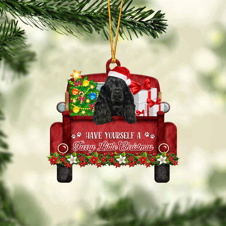 Black Cocker Spaniel Have Yourself A Furry Little Christmas Ornament