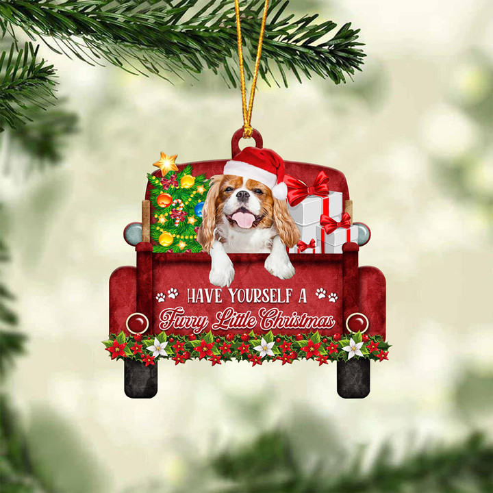 Cavalier King Charles Spaniel06 Have Yourself A Furry Little Christmas Ornament