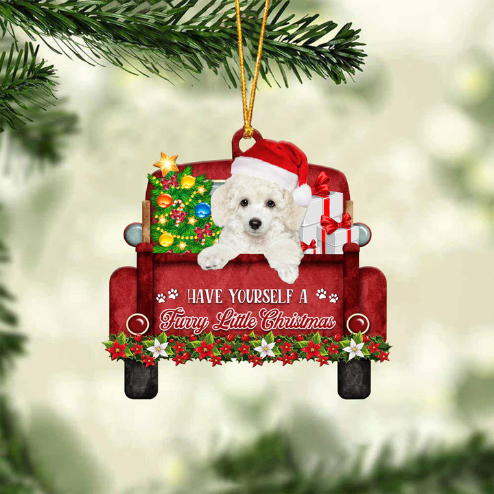 Poodle 02 Have Yourself A Furry Little Christmas Ornament