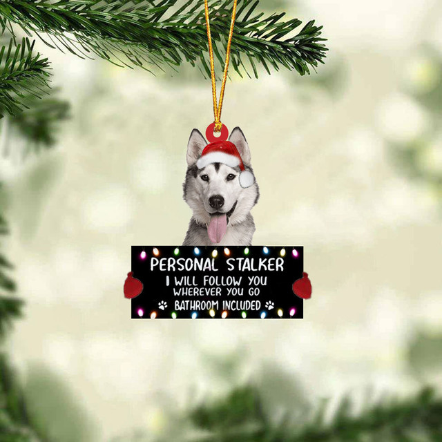 Dog Personal Stalker Christmas Hanging Ornament