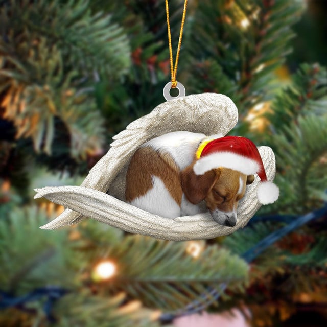 Dog Sleeping Angel Christmas Ornament