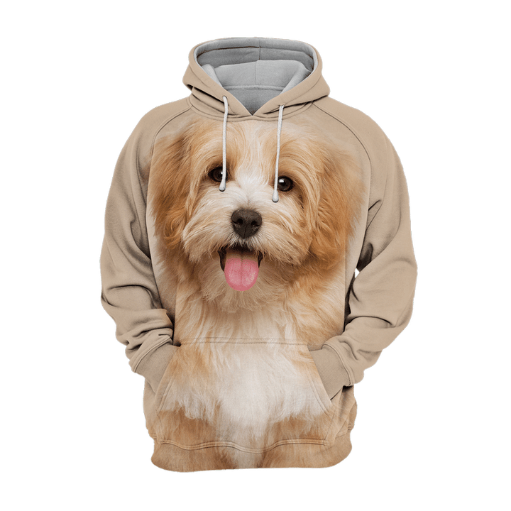 Unisex 3D Graphic Hoodies Animals Dogs Havanese Reddish Happy