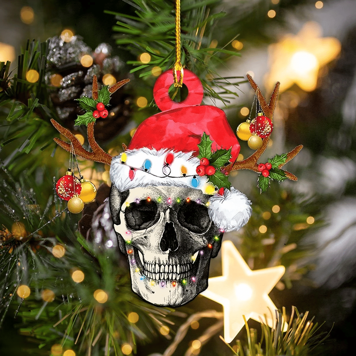 Skull - Christmas Lights Shape Ornament / NQHBDB051220