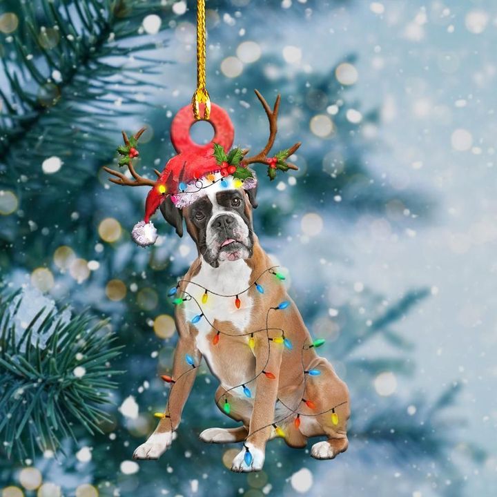 Boxer Christmas Light Shape Ornament / DKHPQH061220