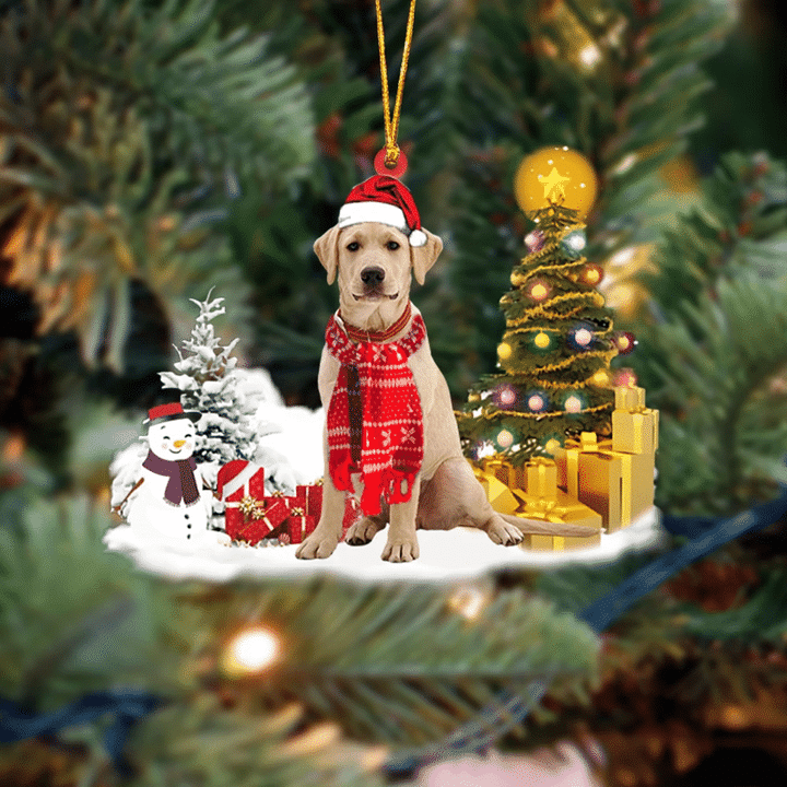 Yellow Labrador Retriever Christmas Ornament