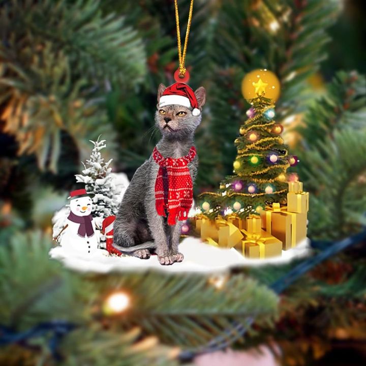 Lykoi Cat Christmas Ornament
