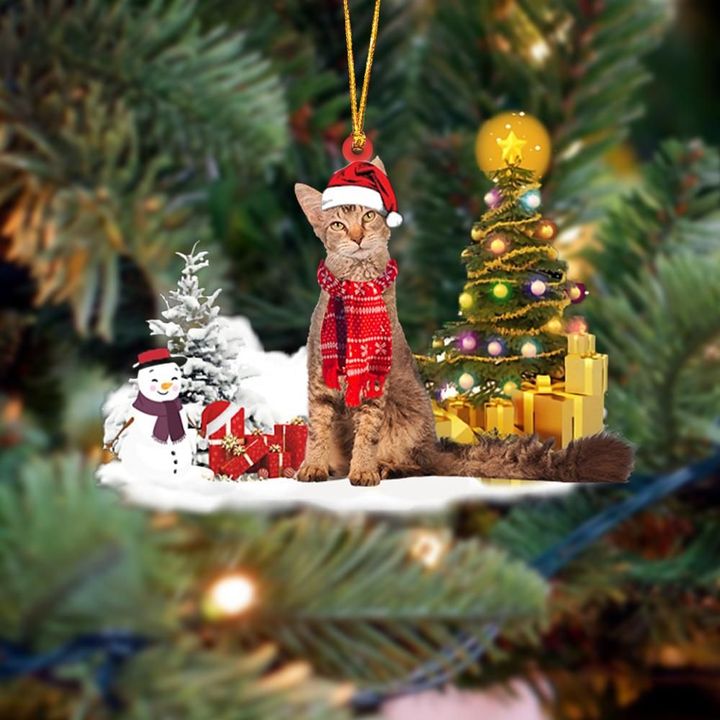 LaPerm Cat Christmas Ornament