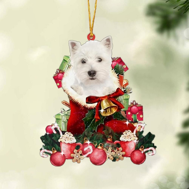 West Highland White Terrier-Red Boot Hanging Ornament