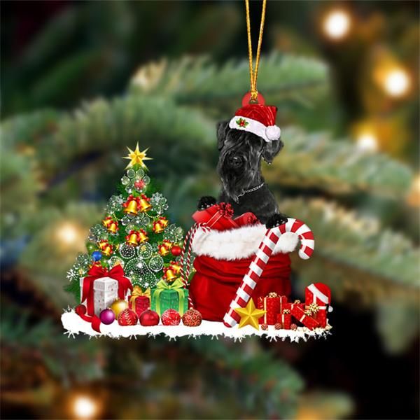 Giant Schnauzer Snow Bag Dog Christmas Ornament