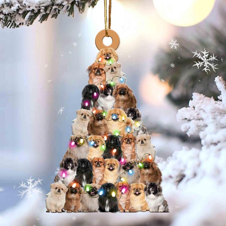 Pekingese lovely tree gift for pekingese lover gift for dog lover ornament