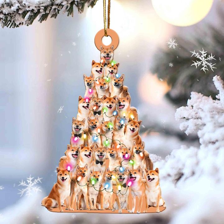 Shiba inu lovely tree gift for shiba inu lover gift for dog lover ornament